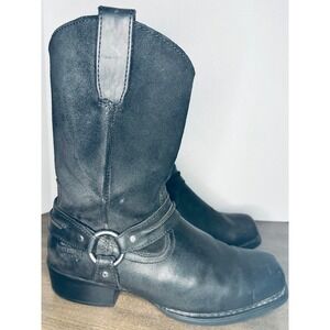 Harley Davidson Stan Mens Black Leather Suede Harness Motorcycle Boots Size 11